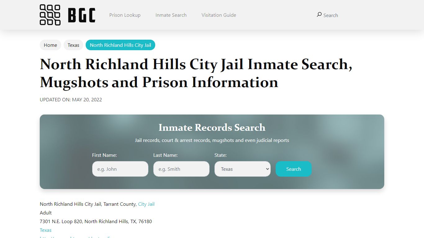 North Richland Hills City Jail Inmate Search, Mugshots ...